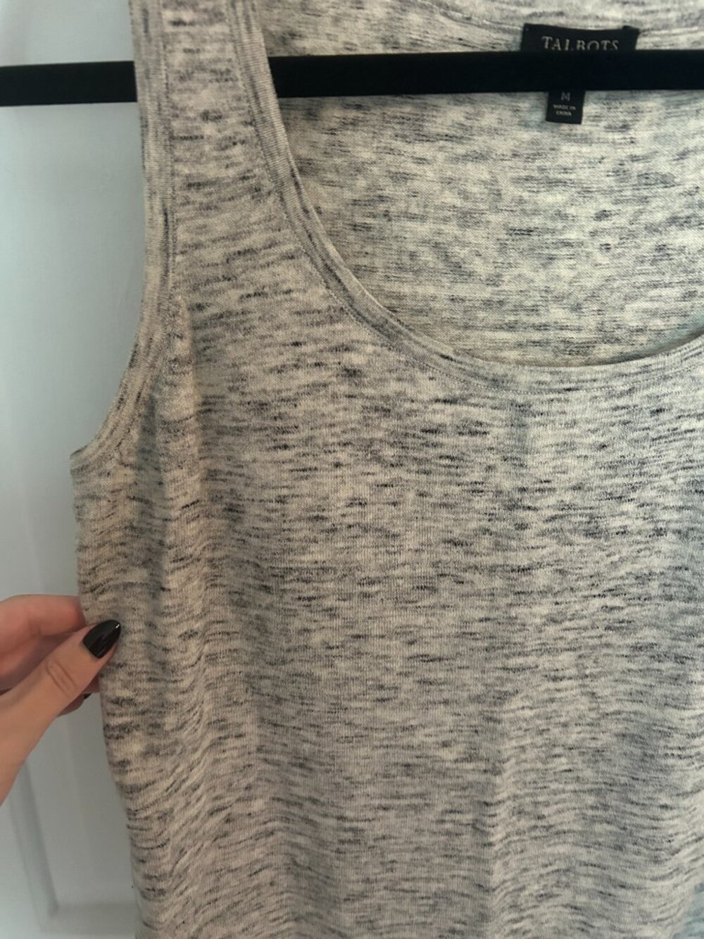 Talbots Heather Grey Ruched Tank - Picture 3 of 5